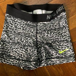 Nike Pro Small Leopard Print Shorts